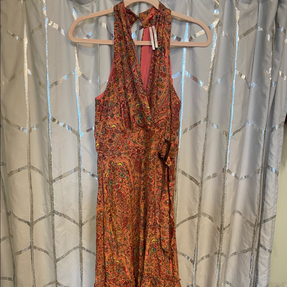 Anthropologie Floral Ruffled Dress